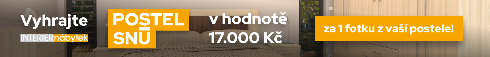 Vyhrajte postel snů v hodnotě 17.000 Kč za 1 fotku!
